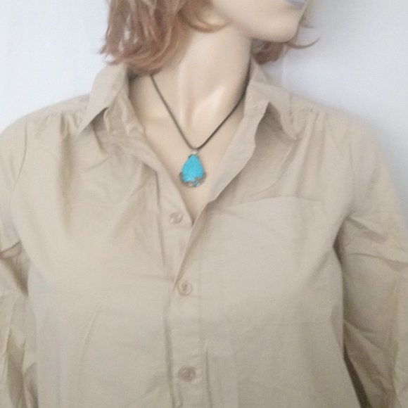 NWT $130 MICHAEL KORS Sand Safari Button Front Shirtdress Sz S 100% Cotton - Picture 7 of 11